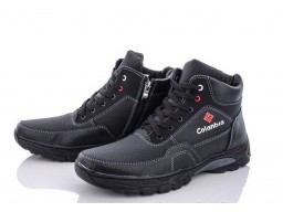 Черевики зимові чоловічі Paolla штучна шкіра чорні (40-42р) код 10101