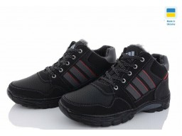 Черевики зимові чоловічі Paolla Штучний нубук чорний (40-44р) код 10130